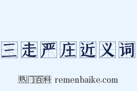 三走严庄近义词是什么意思的图片